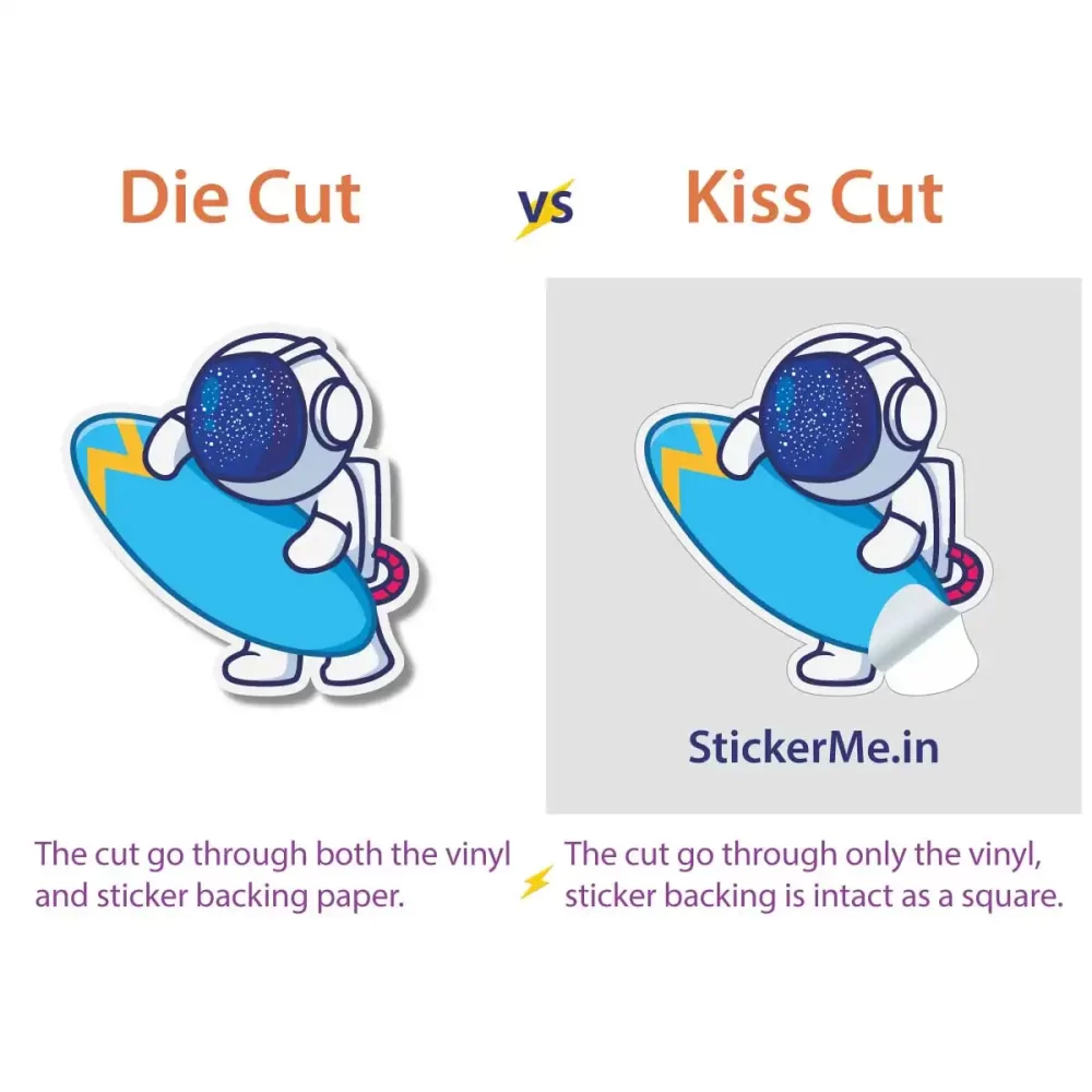 Die Cut vs Kiss Cut Stickers at stickerme.in
