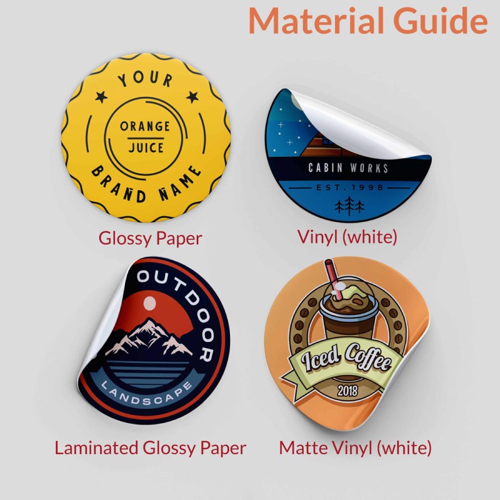 Material Guide at stickerme.in custom stickers india