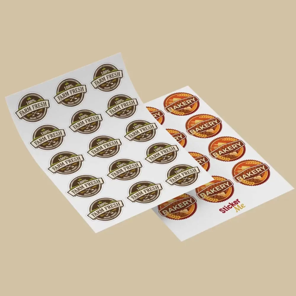 Round custom stickers on stickerMe.in