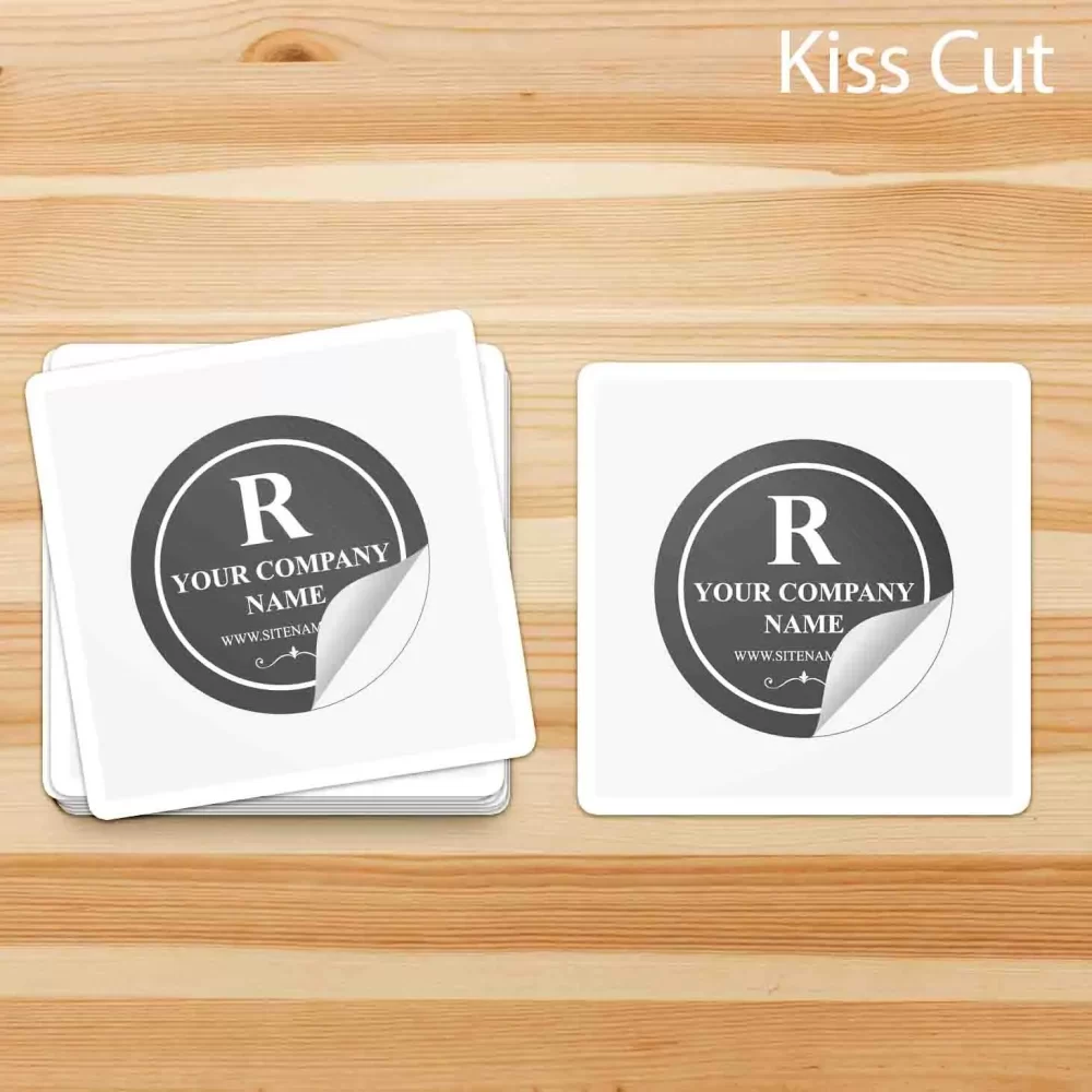 Kiss cut custom company logo stickers online