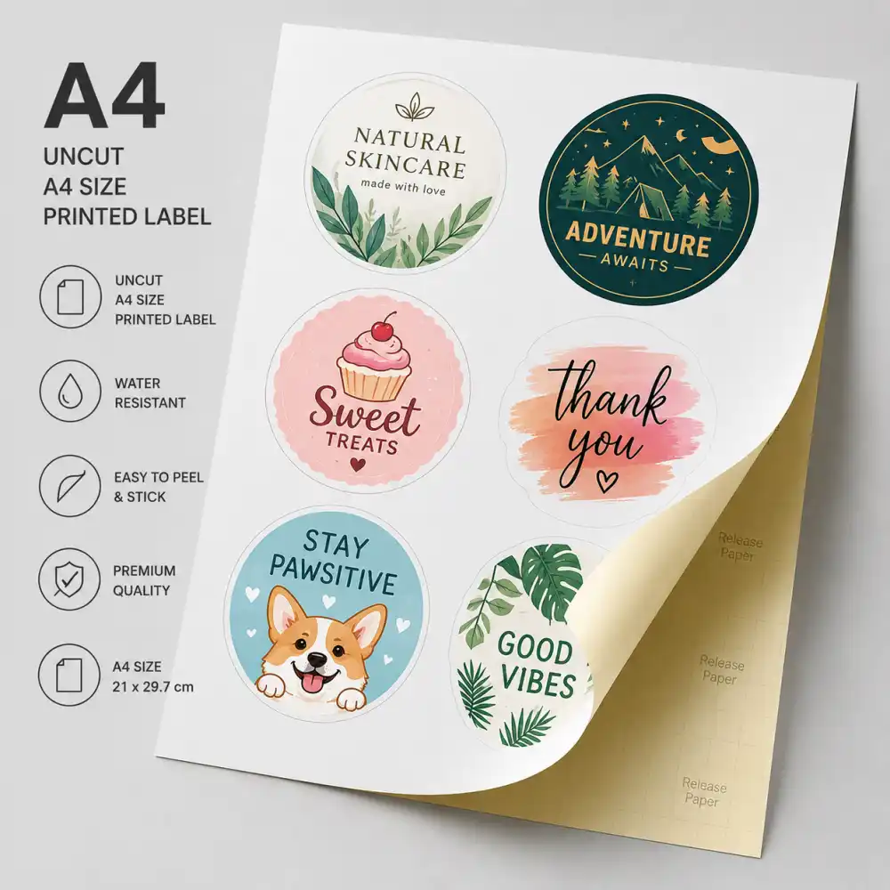 Full Page Custom A4 Sticker